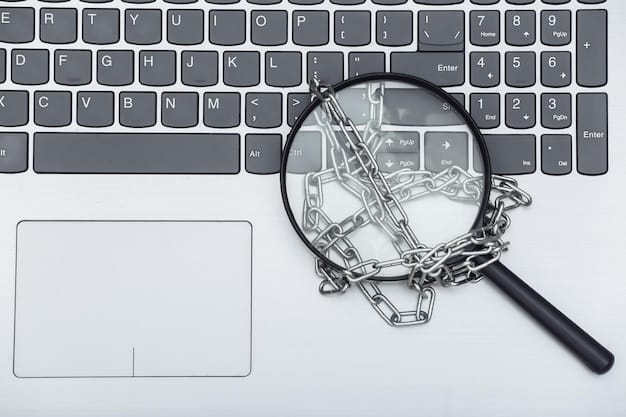 A magnifying glass hovering over a computer screen displaying a fraud report form, emphasizing the act of reporting scams to authorities.