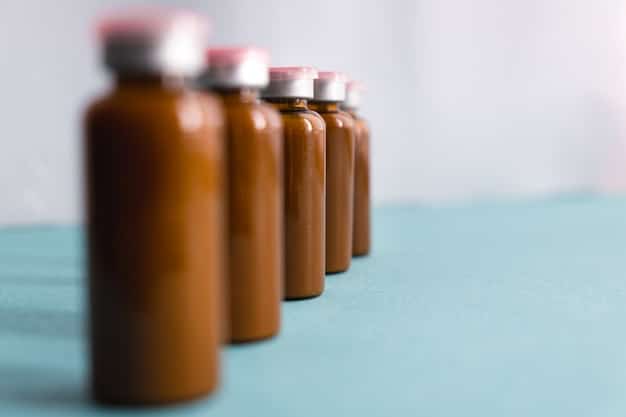A close-up shot of a variety of probiotic supplement capsules and bottles, neatly arranged on a clean, light surface, suggesting order and scientific accuracy, against a soft-focus background of measuring spoons.