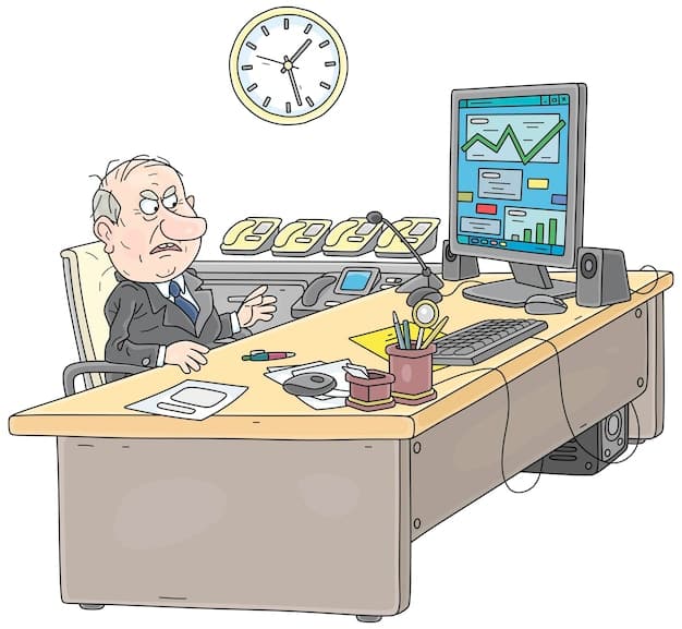 A stylized depiction of a financial analyst's desk, with charts, graphs, and a calculator, emphasizing the analytical nature of assessing dividend stocks.