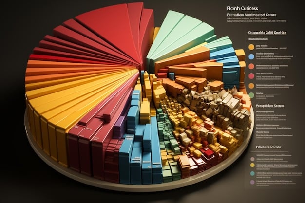 A detailed pie chart illustrating diversified investment portfolios, with various asset classes represented in different colors. The chart is clean and modern, with financial data presented clearly on a light background.