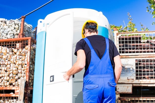 A technician installing a modern heat pump system outside a residential home. The system is sleek and compact, with green foliage in the background, symbolizing efficiency.