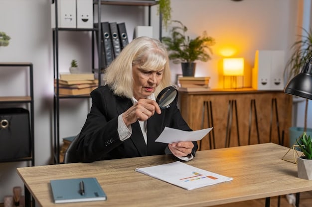 A person looking frustrated at a pile of tax documents, with a magnifying glass nearby, illustrating the challenge of complex tax forms.