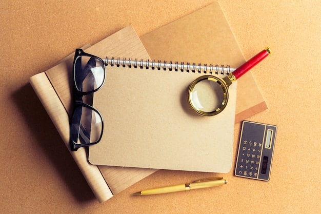 A magnifying glass hovering over complex tax forms, with a pen and calculator nearby, illustrating the need for careful review and attention to detail.